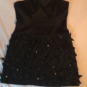 Strapless sexy black dress SZ 12 EUC